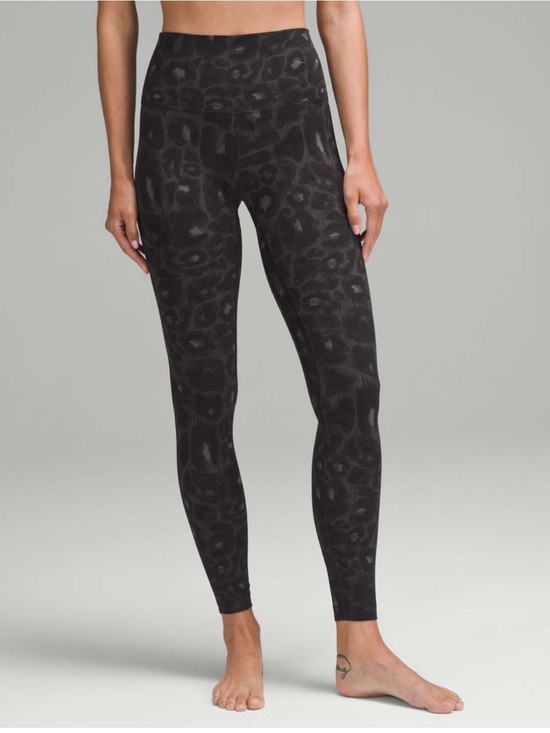 lululemon athletica Pants - lululemon Align™ High-Rise Pant 28" Spray Leopard Black Multi Size 8